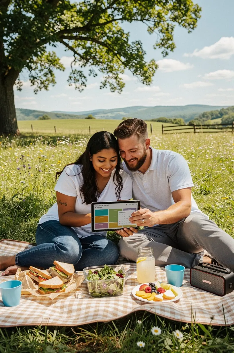 Person reviewing screen time data on a laptop.